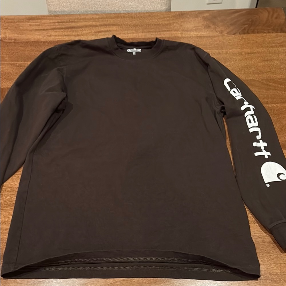 Carhartt Men's Brown Long Sleeve Shirt Medium
